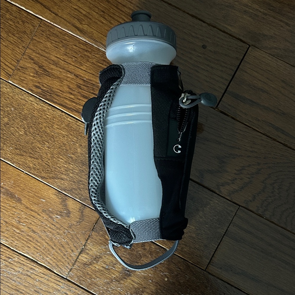 Marika Gray and Black Water Bottle with Holder -NWOT